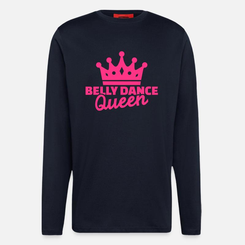Belly dance Queen - Manches longues bio décontracté fabriqué en UE - DARK NAVY