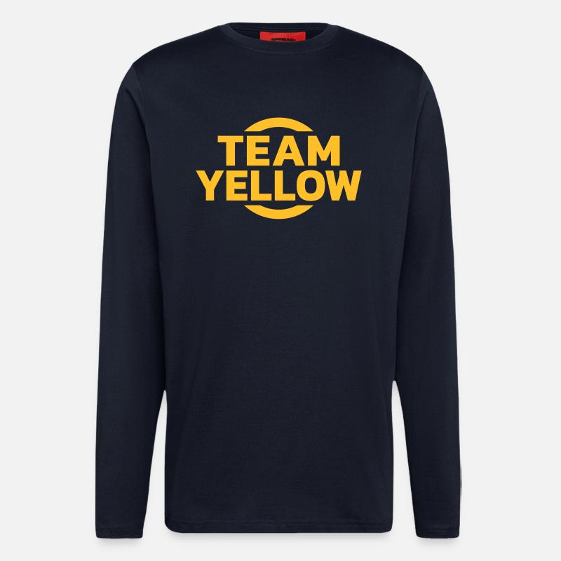 Team Yellow - Langarmshirt - made by SPREAD - DARK NAVY