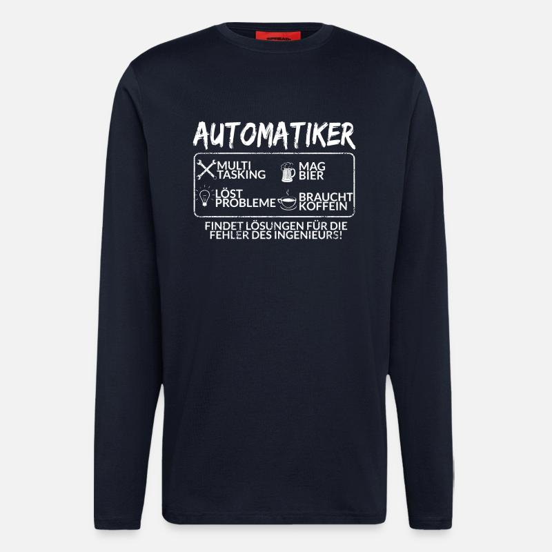 Der Automatiker - Langarmshirt - made by SPREAD  - DARK NAVY