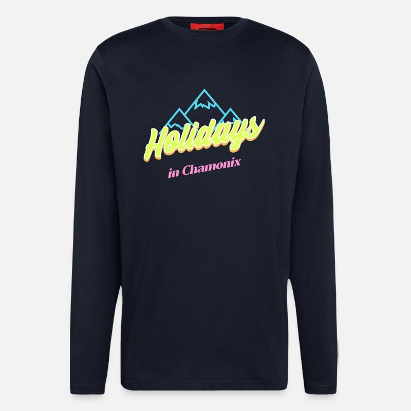 80's Hliday in Chamonix - Longsleeve - made by SPREAD  - DARK NAVY