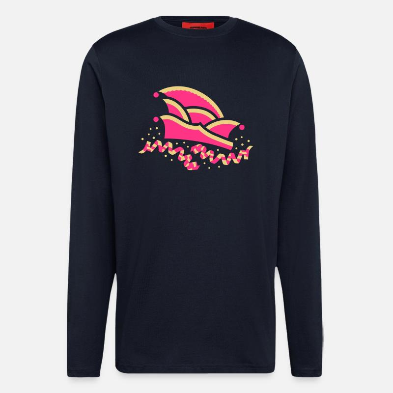 Narrenkappe mit Luftschlangen - Langarmshirt - made by SPREAD  - DARK NAVY