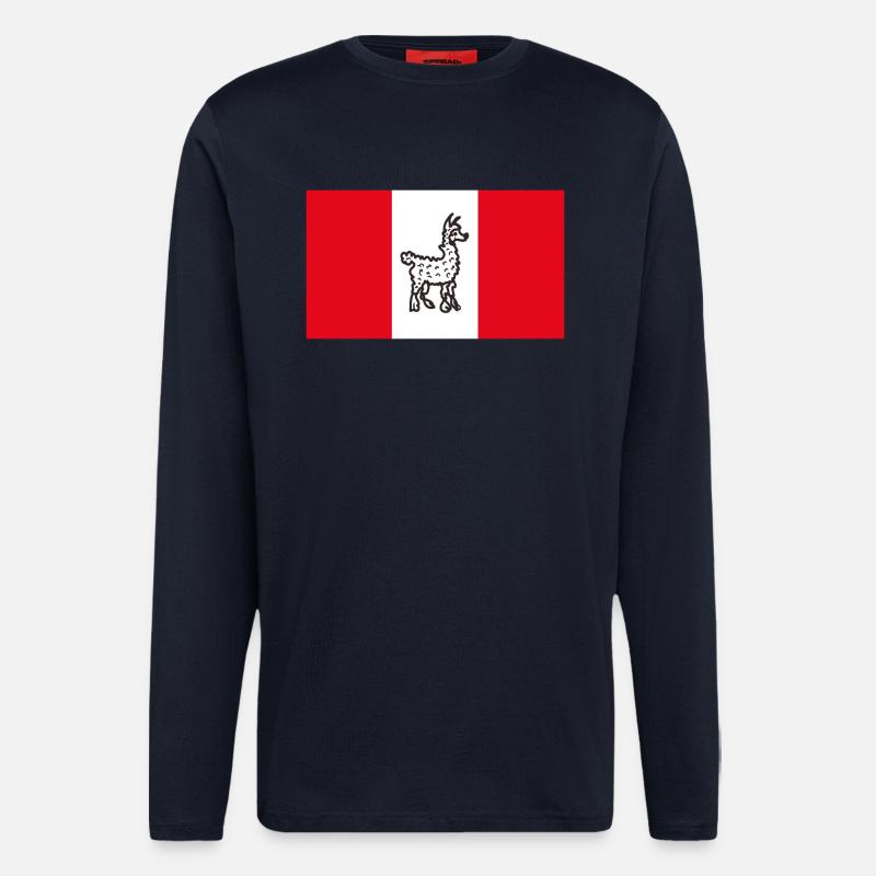 Peru funny - Langarmshirt - made by SPREAD  - DARK NAVY