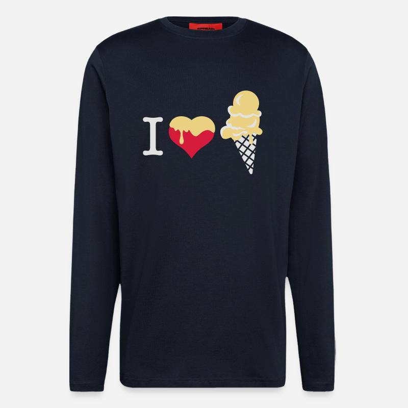 I love Eiscreme - Langarmshirt - made by SPREAD  - DARK NAVY