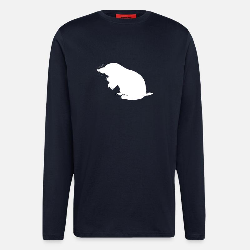Mole Nature Retro Logo - Longsleeve - made by SPREAD  - DARK NAVY