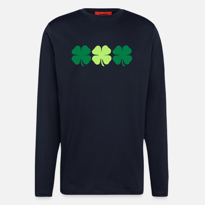 3 4 leaf clovers - Langarmshirt - made by SPREAD - DARK NAVY