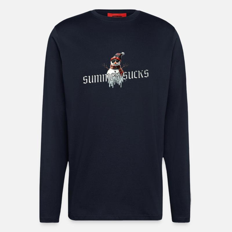 Summer Sucks – Snowman Rules - Langarmshirt - made by SPREAD  - DARK NAVY