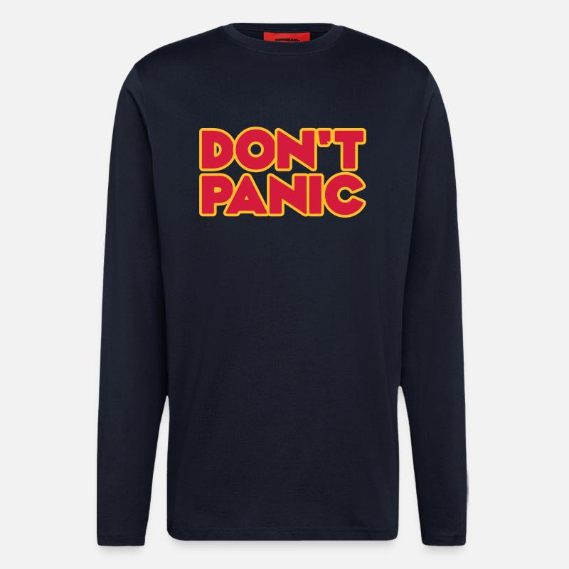 Don't Panic 2zeilig - Langarmshirt - made by SPREAD  - DARK NAVY