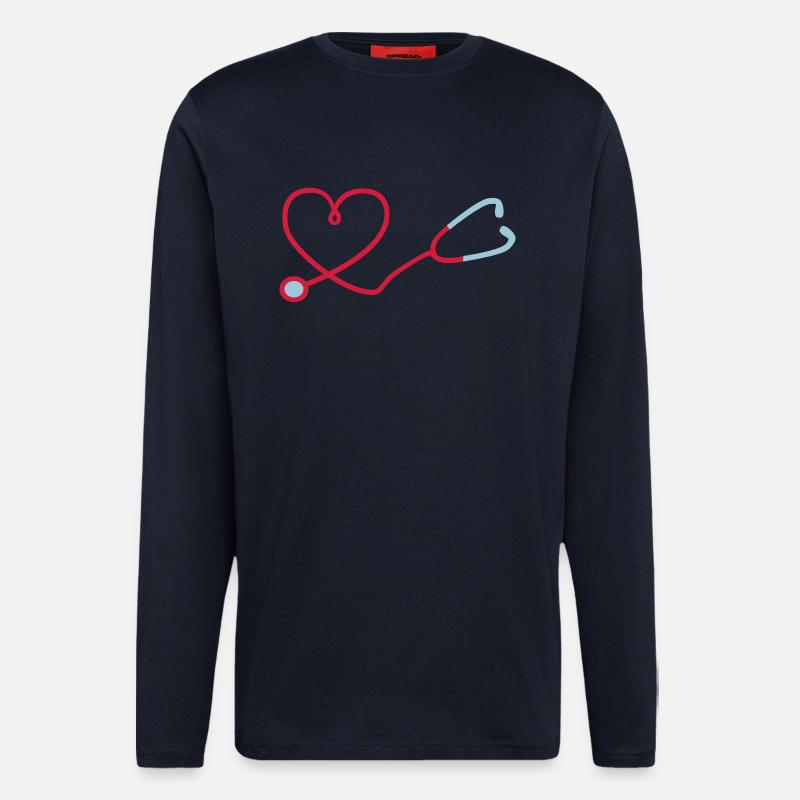2541614 132910789 Stethoskop - Langarmshirt - made by SPREAD  - DARK NAVY