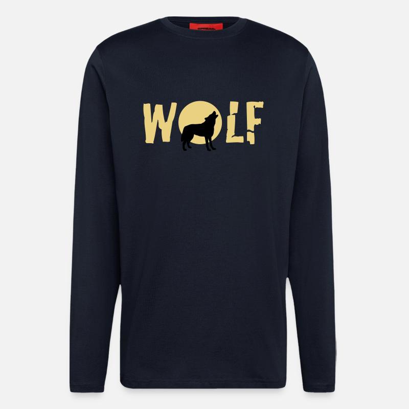 wolf_092011_c_2c - Longsleeve - made by SPREAD  - DARK NAVY