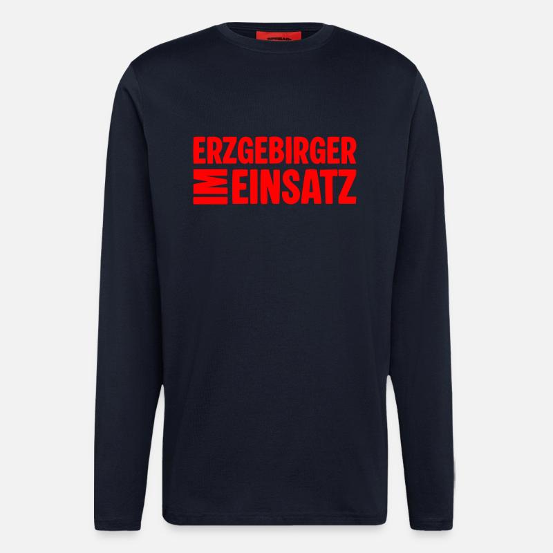 Erzgebirger im Einsatz - Langarmshirt - made by SPREAD  - DARK NAVY