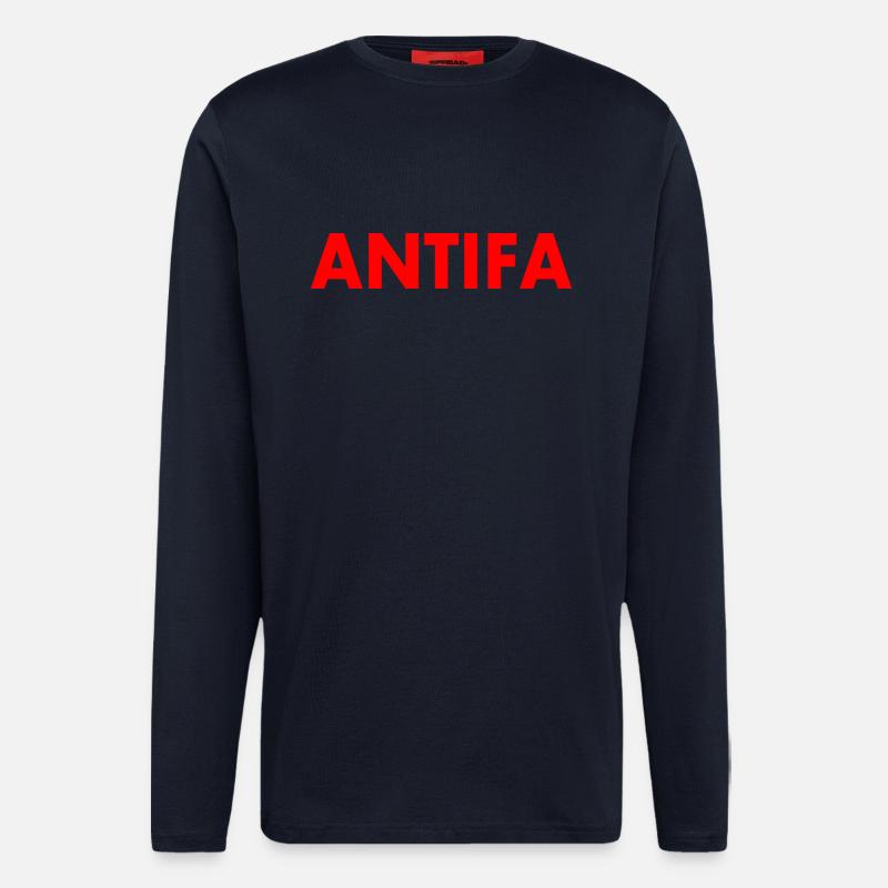 Antifa - Langarmshirt - made by SPREAD  - DARK NAVY