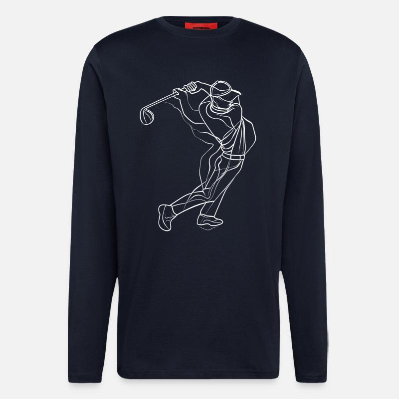 Golfer Skizze - Langarmshirt - made by SPREAD - DARK NAVY
