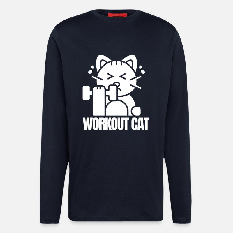 Muskelkatzentraining - Langarmshirt - made by SPREAD  - DARK NAVY