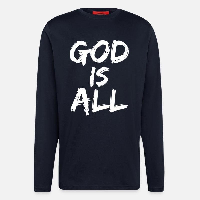 god is all - Longsleeve - made by SPREAD  - DARK NAVY