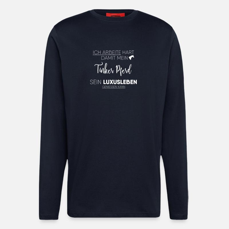 Tinker Pferd Geschenk - Langarmshirt - made by SPREAD - DARK NAVY