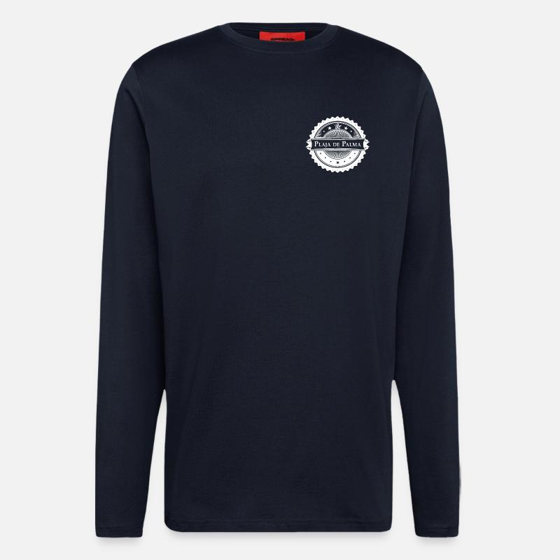 Plaja de Palma - version blanche - Manches longues bio décontracté fabriqué en UE - DARK NAVY