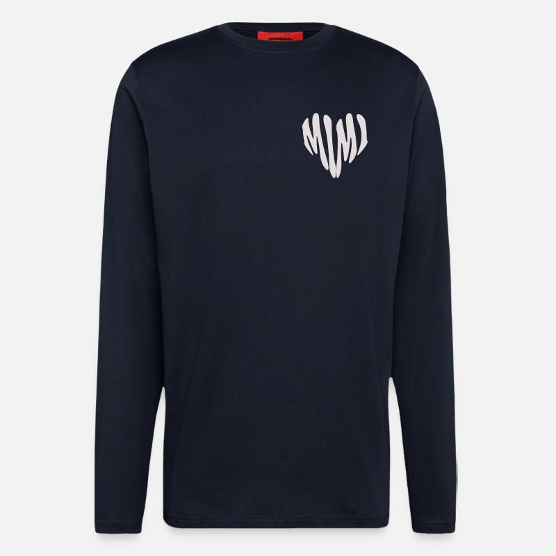 Mimi – Kleines Herz (Sonderfarbe) - Langarmshirt - made by SPREAD - DARK NAVY