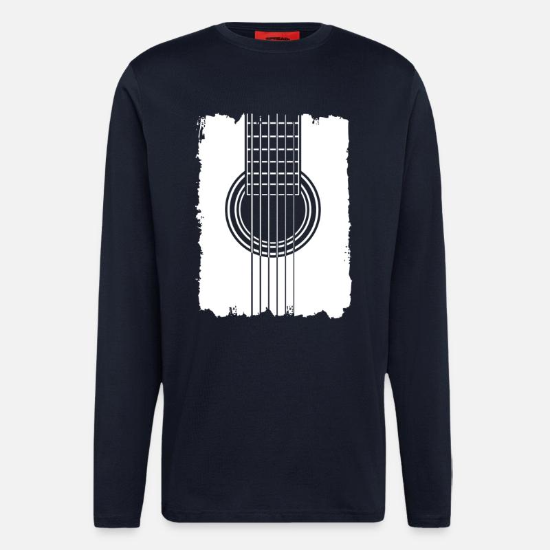 Guitar Poster Graffiti Style - Longsleeve - made by SPREAD  - DARK NAVY