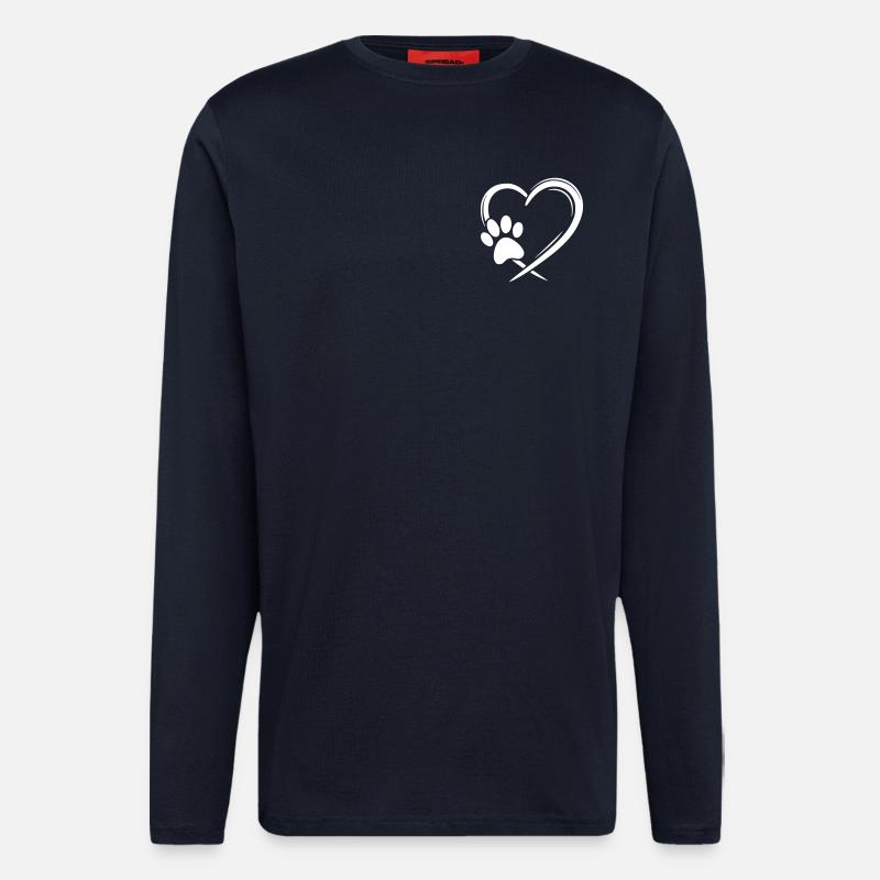 Herz Pfote - Langarmshirt - made by SPREAD  - DARK NAVY