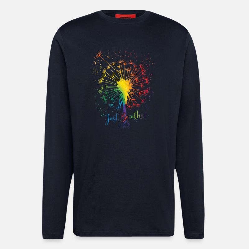 Just Dandelion Rainbow LBGT Sarcasm - Longsleeve - made by SPREAD - DARK NAVY
