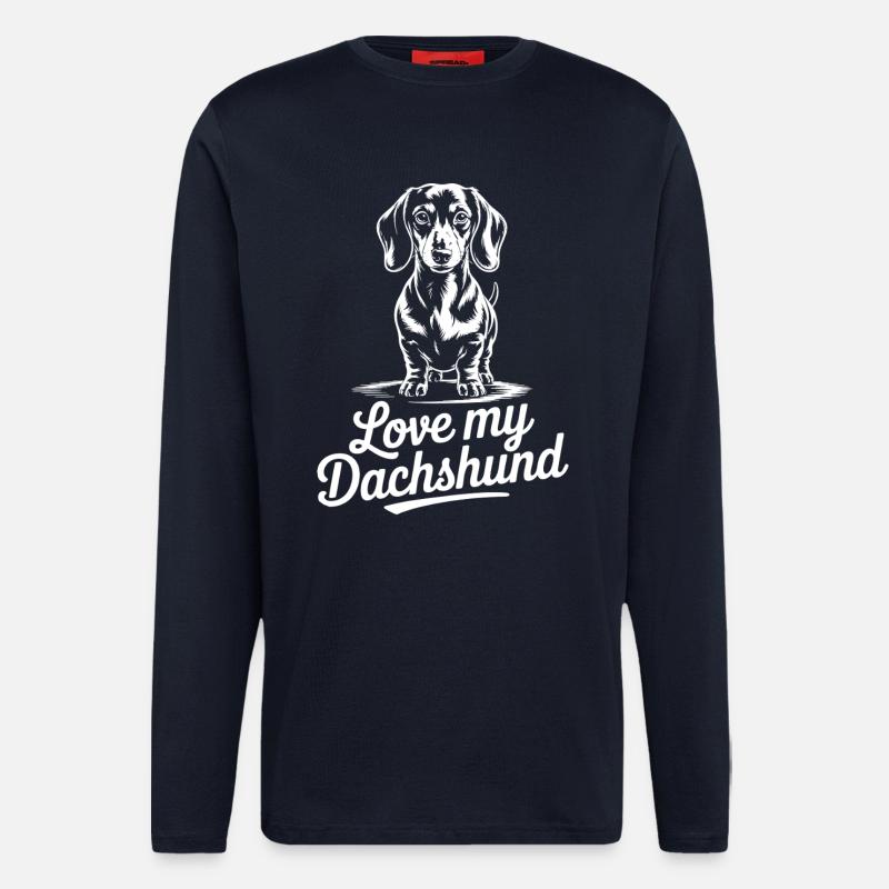 Lieblingsdackel Motiv - Langarmshirt - made by SPREAD  - DARK NAVY