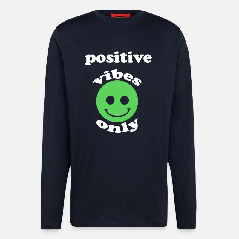 Positive Vibes Only - Langarmshirt - made by SPREAD  - DARK NAVY