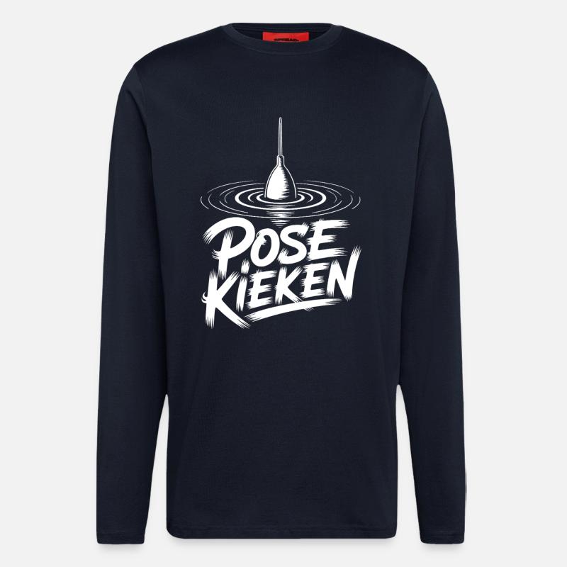 Angler Pose Design - Langarmshirt - made by SPREAD  - DARK NAVY