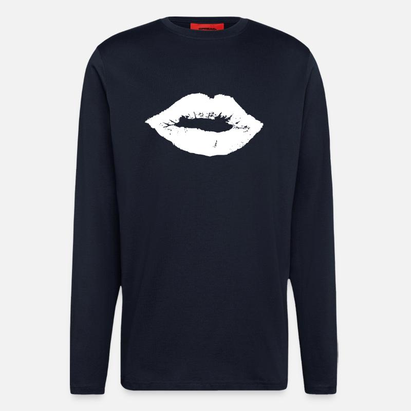 Lippen - Langarmshirt - made by SPREAD  - DARK NAVY