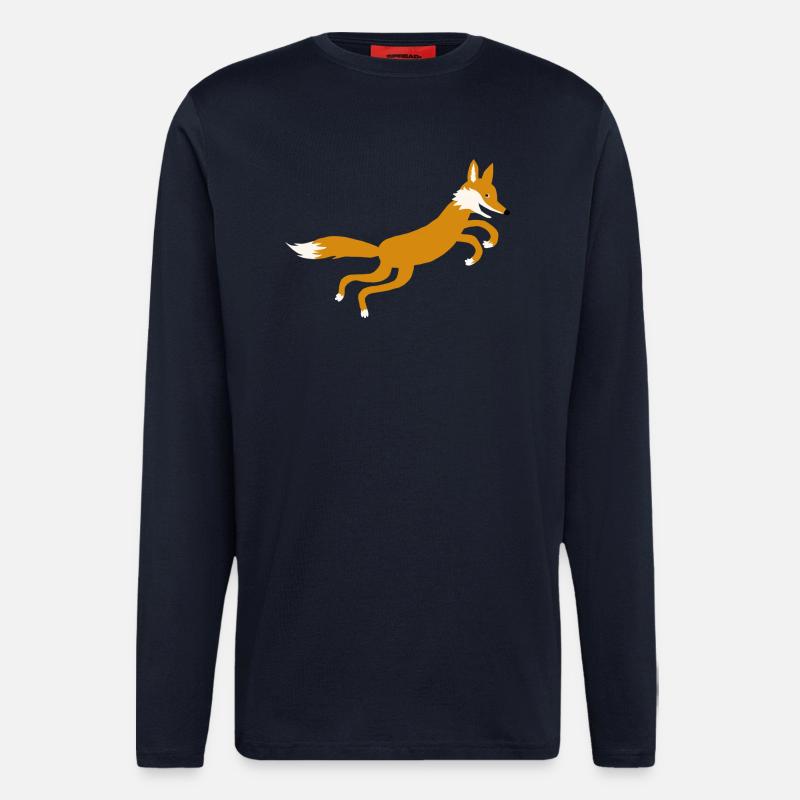 Fuchs springt - Langarmshirt - made by SPREAD  - DARK NAVY