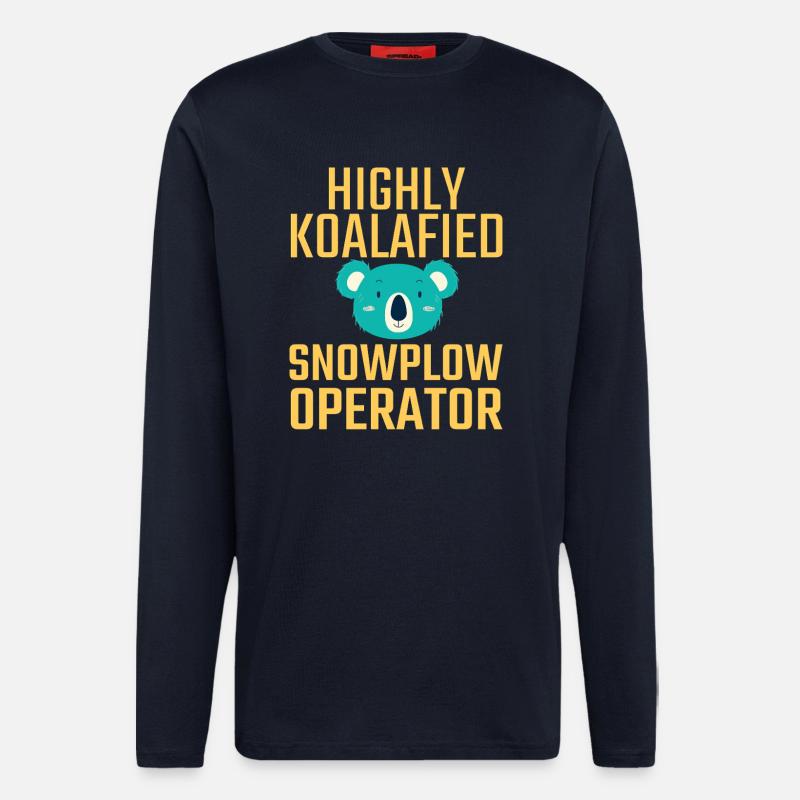 Snowplow Operator Koalafied - Longsleeve - made by SPREAD  - DARK NAVY