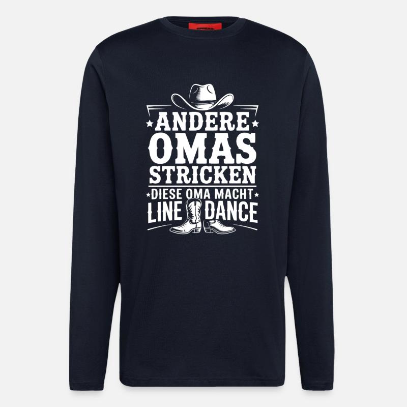 Line Dance Oma - Langarmshirt - made by SPREAD - DARK NAVY