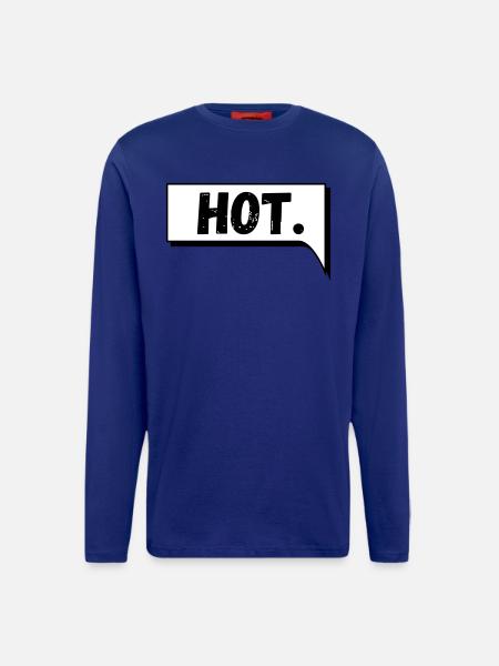 Comic Speech Bubble Hot - Longsleeve - made by SPREAD - DARK NAVY
