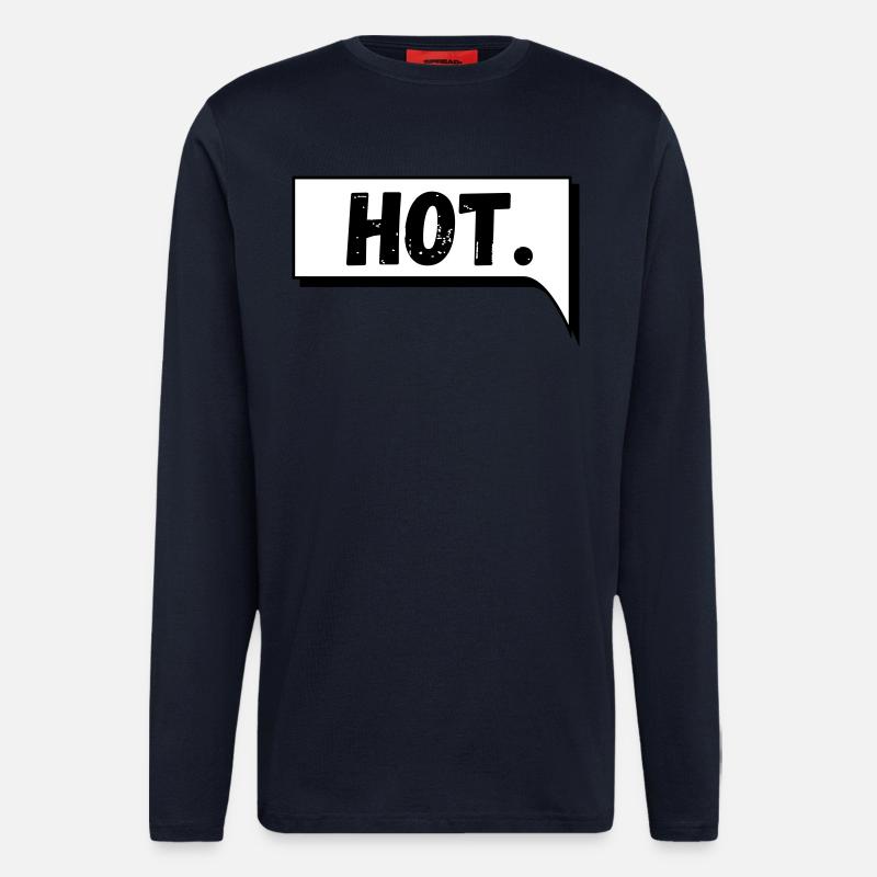 Comic Speech Bubble Hot - Longsleeve - made by SPREAD  - DARK NAVY