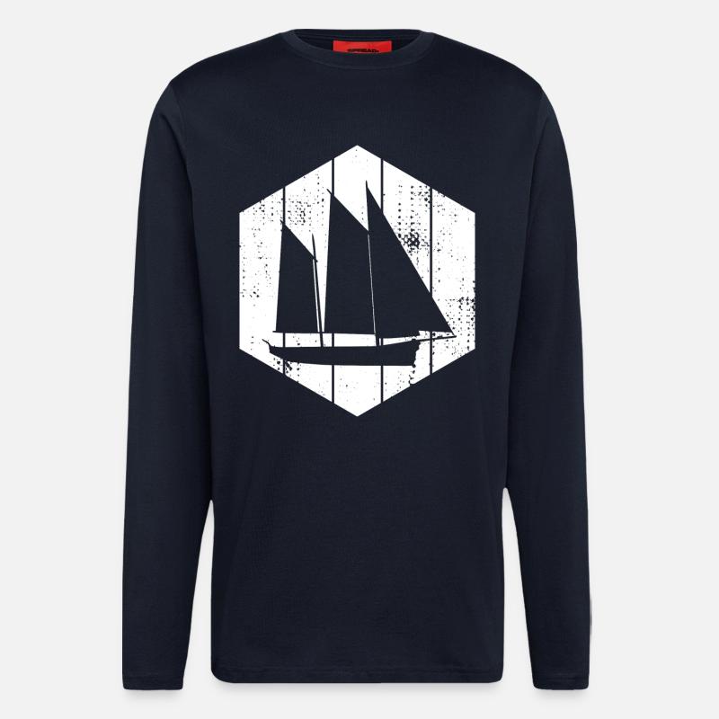 Segelboot - Langarmshirt - made by SPREAD - DARK NAVY