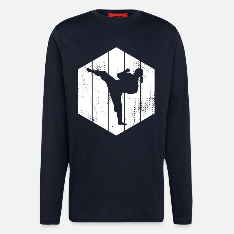 Karate Mädchen - Langarmshirt - made by SPREAD  - DARK NAVY