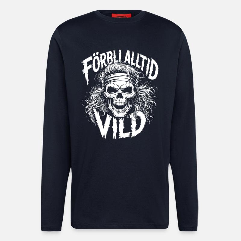 Wild Side Skull - Langarmshirt - made by SPREAD  - DARK NAVY