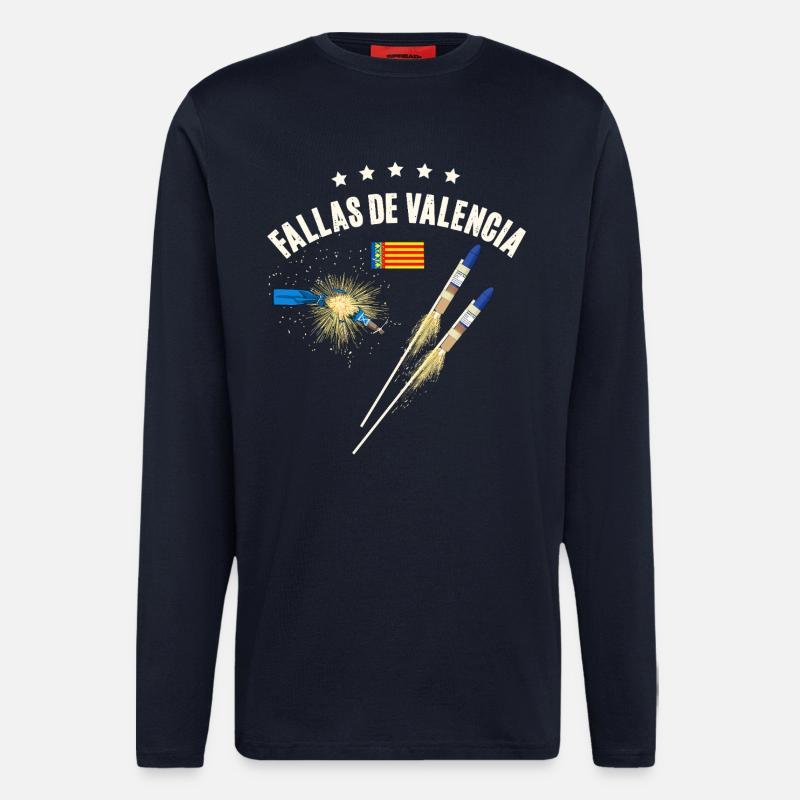 Fallas De Valencia Fireworks - Longsleeve - made by SPREAD  - DARK NAVY