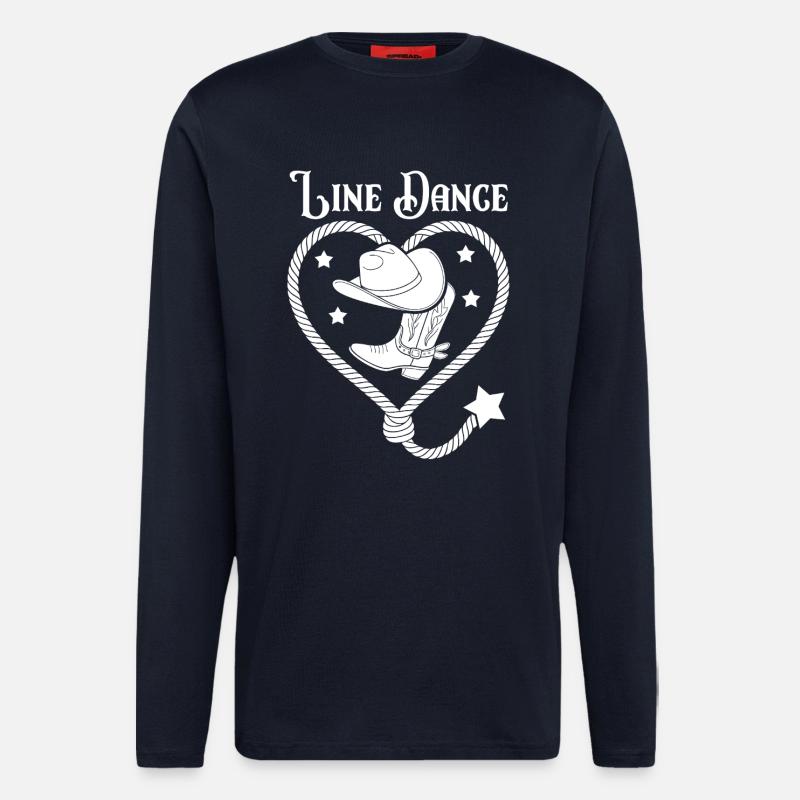 Line Dance Herz Lasso - Langarmshirt - made by SPREAD  - DARK NAVY