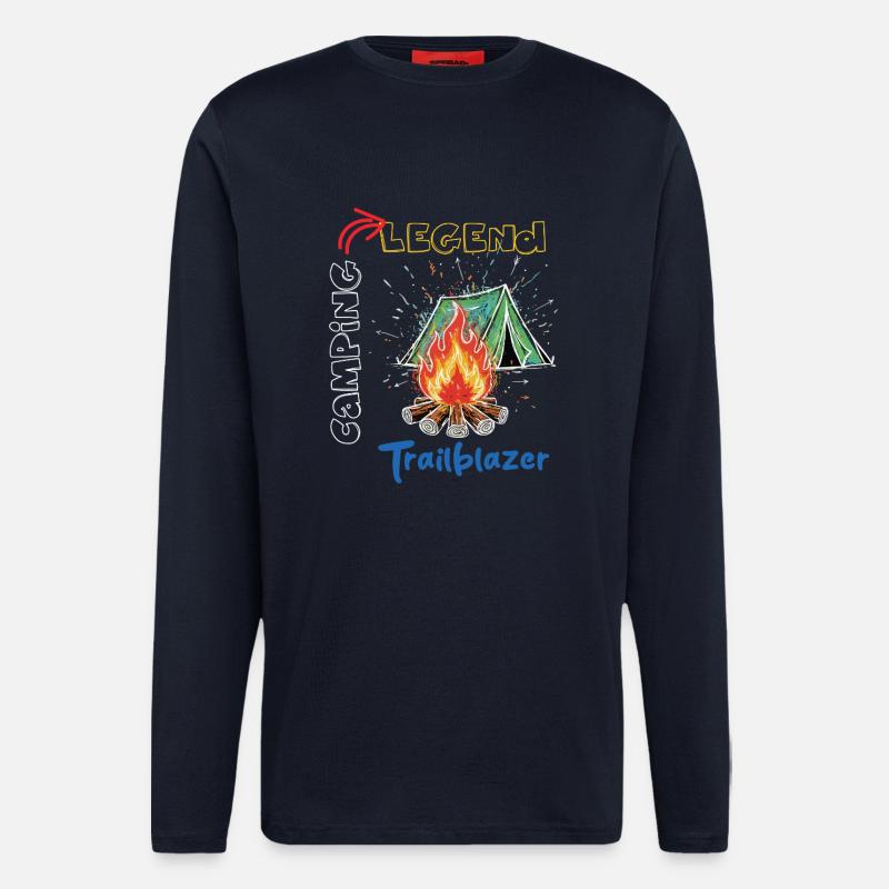Camping Legend Trailblazer Aventure - Manches longues bio décontracté fabriqué en UE - DARK NAVY