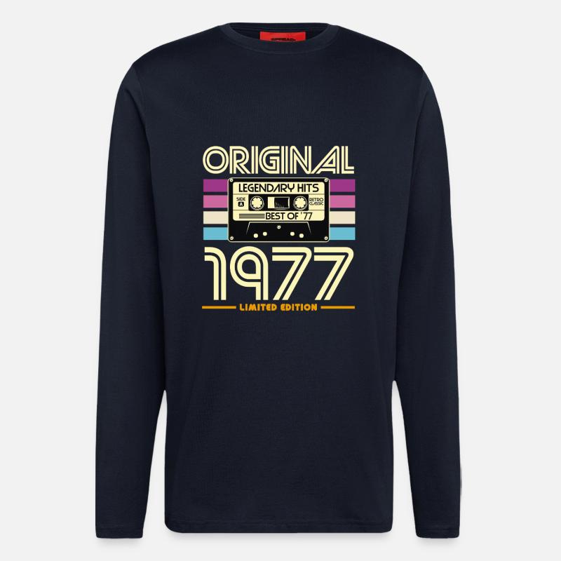 Original 1977 Retro Cassette - Longsleeve - made by SPREAD  - DARK NAVY
