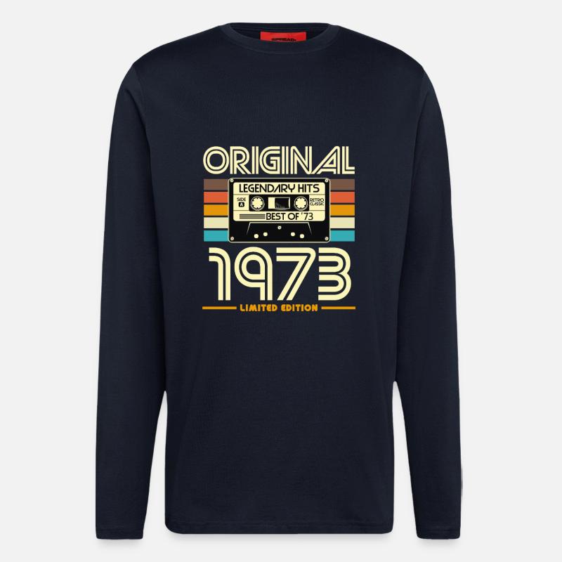 Original 1973 – Begrenzte Retro-Hits - Langarmshirt - made by SPREAD - DARK NAVY