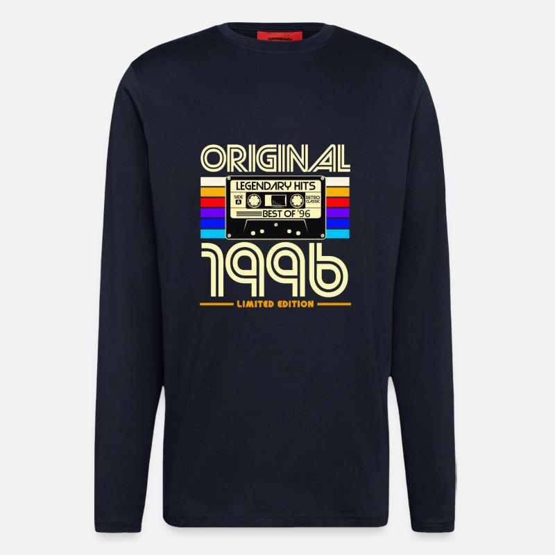 Original 1996 Cassette Retro - Longsleeve - made by SPREAD  - DARK NAVY