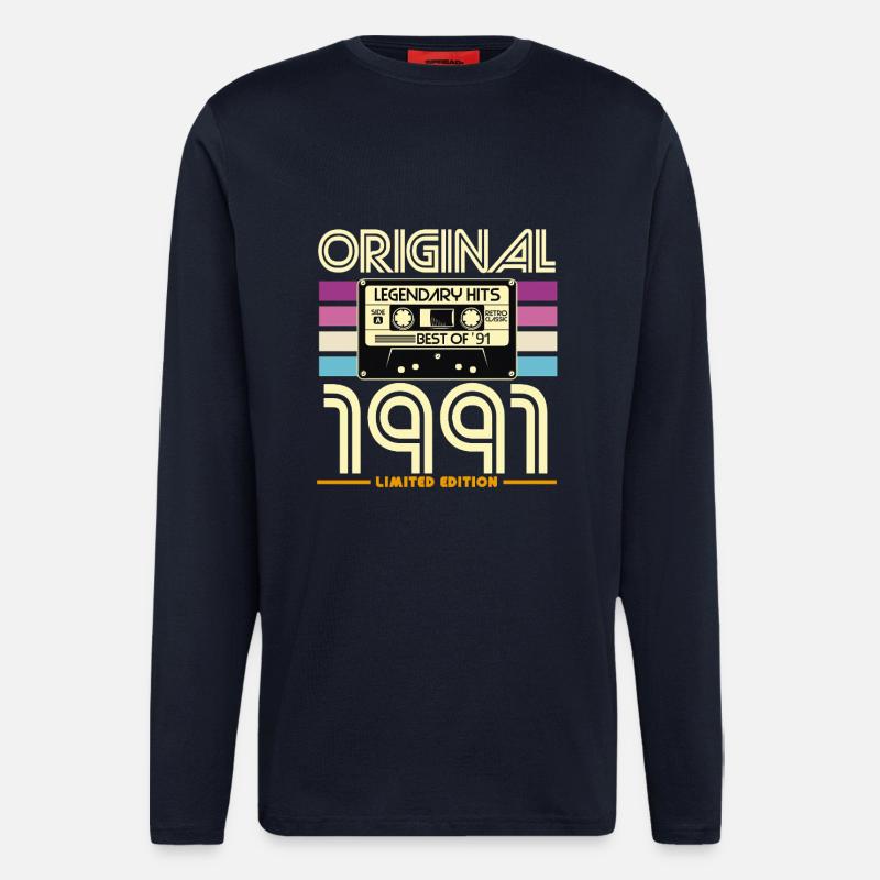 1991 Retro Legend Cassette - Longsleeve - made by SPREAD  - DARK NAVY
