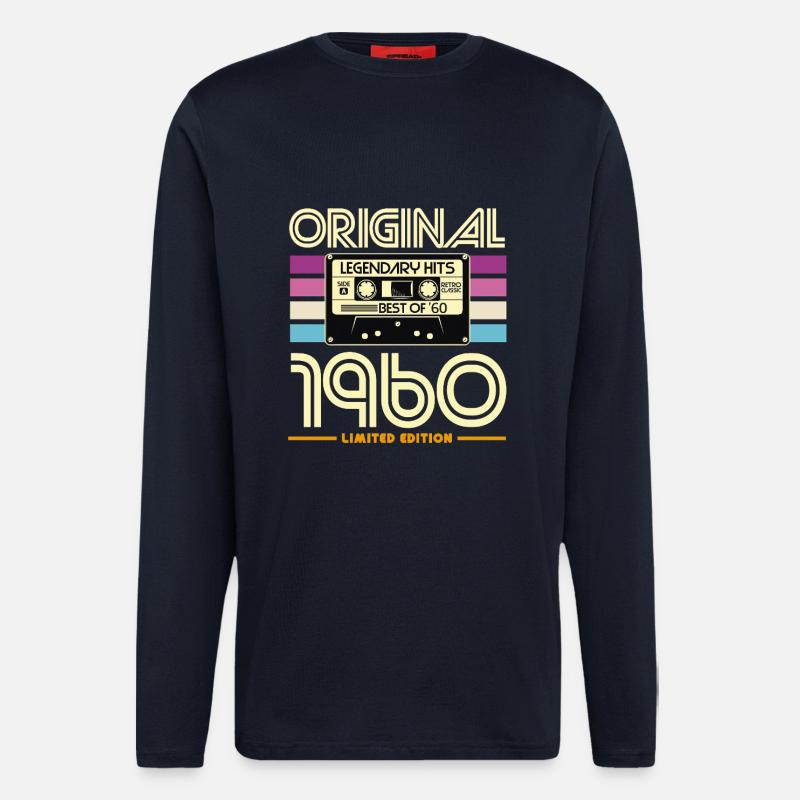 Original 1960's Retro Cassette - Longsleeve - made by SPREAD  - DARK NAVY