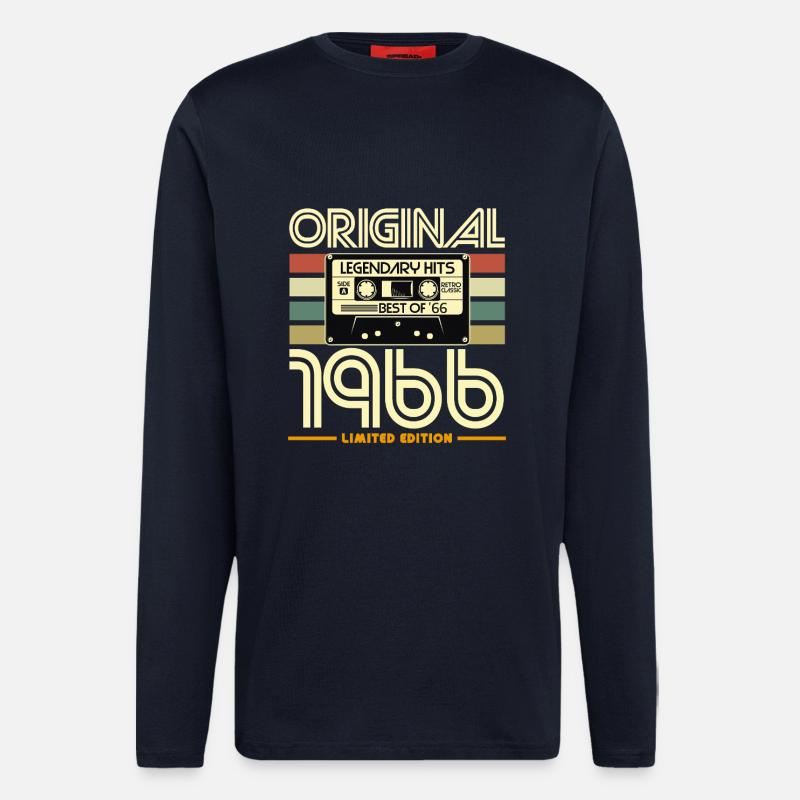 Cassette 1966 Edition Limitee - Manches longues bio décontracté fabriqué en UE - DARK NAVY
