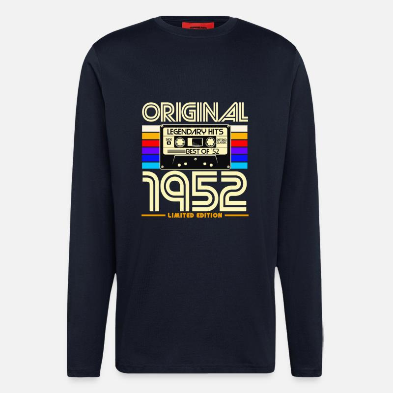 Originale Retro-Kassette von 1952 - Langarmshirt - made by SPREAD  - DARK NAVY