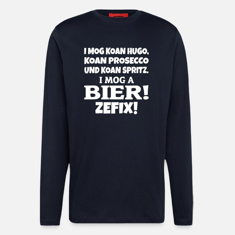 I mog a Bier - Langarmshirt - made by SPREAD  - DARK NAVY