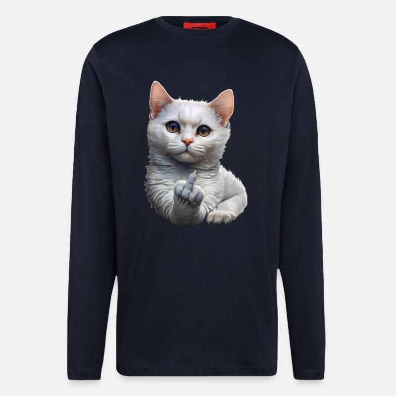 Katze - Langarmshirt - made by SPREAD  - DARK NAVY
