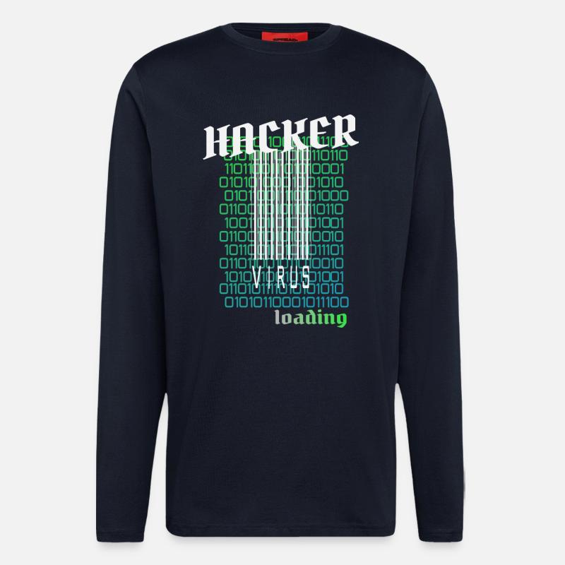 Anonymous, Hacker - Langarmshirt - made by SPREAD  - DARK NAVY