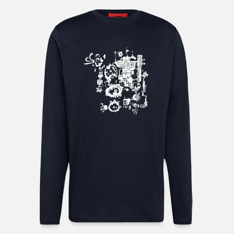 rusty machine - Longsleeve - made by SPREAD  - DARK NAVY